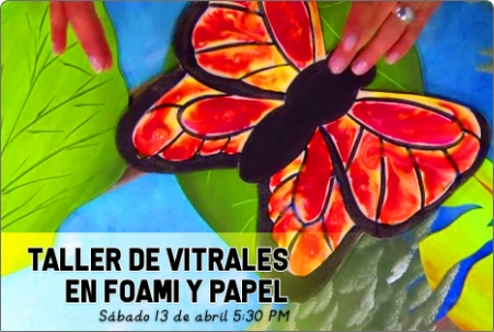 Taller de vitrales en foami y papel